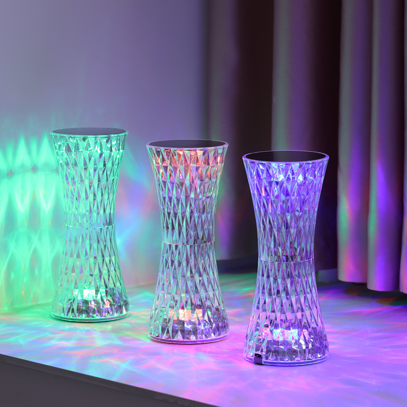 Lighting Table Decor - Kristallen nachtkastjelampen Kerst Acryl Decor Nachtlampjes