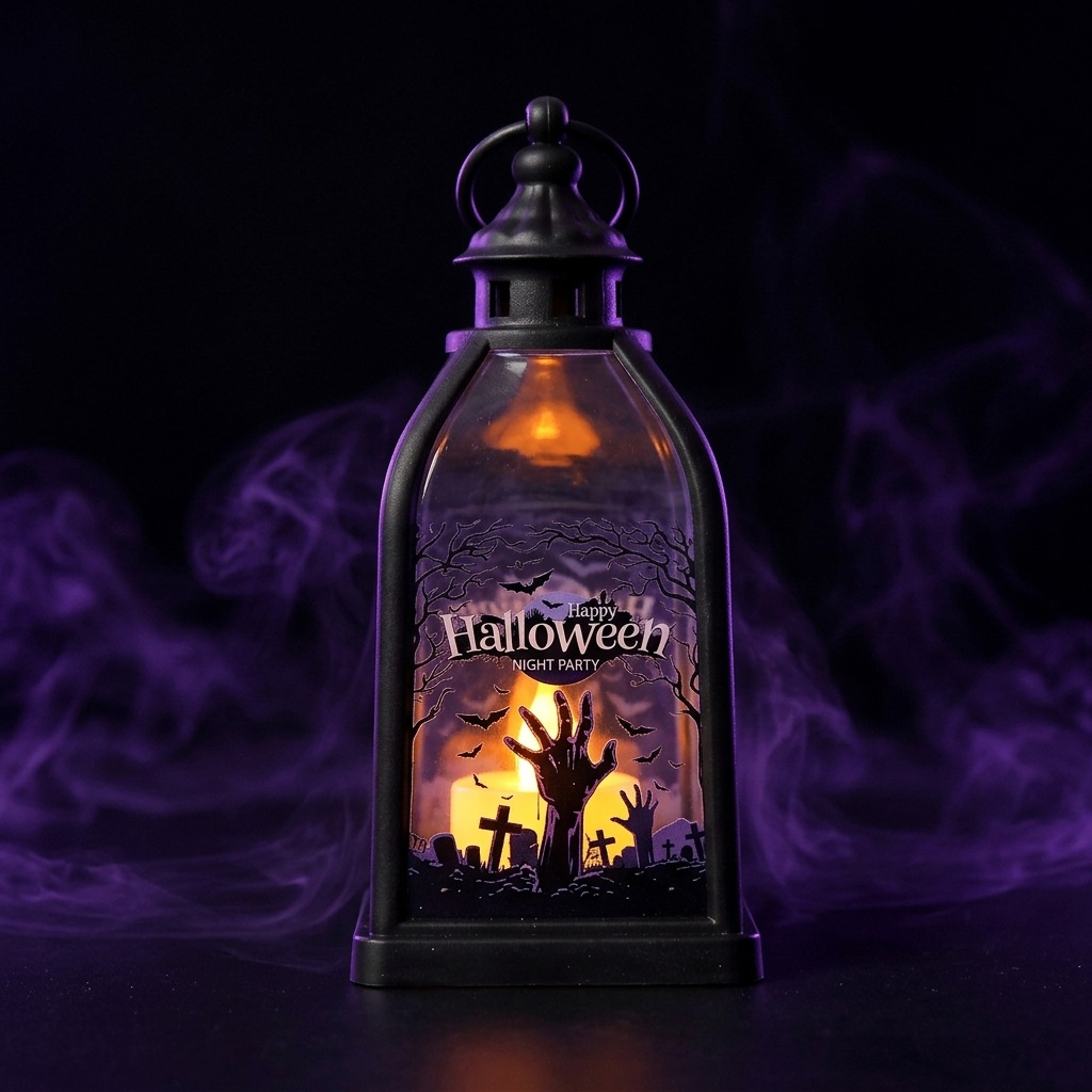 Lighting Decor For House - Halloween Ghost Castle-thema hangende LED-lantaarnlamp Halloween