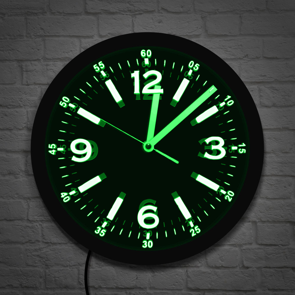 Lighting Home Decor Wall Clocks - Modern Design Led Neon Licht Wandklok