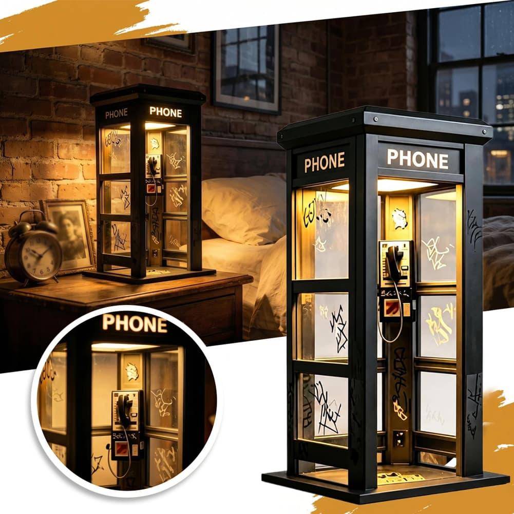 Lighting Table Decor - Retro Graffiti Telefooncel Tafellamp Mini Londense