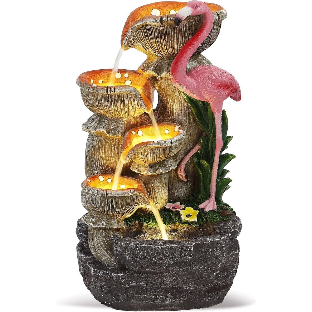 Lighting Decor For House - 5-laags tuinwaterval met 5 LED-lampjes, vloerstaande