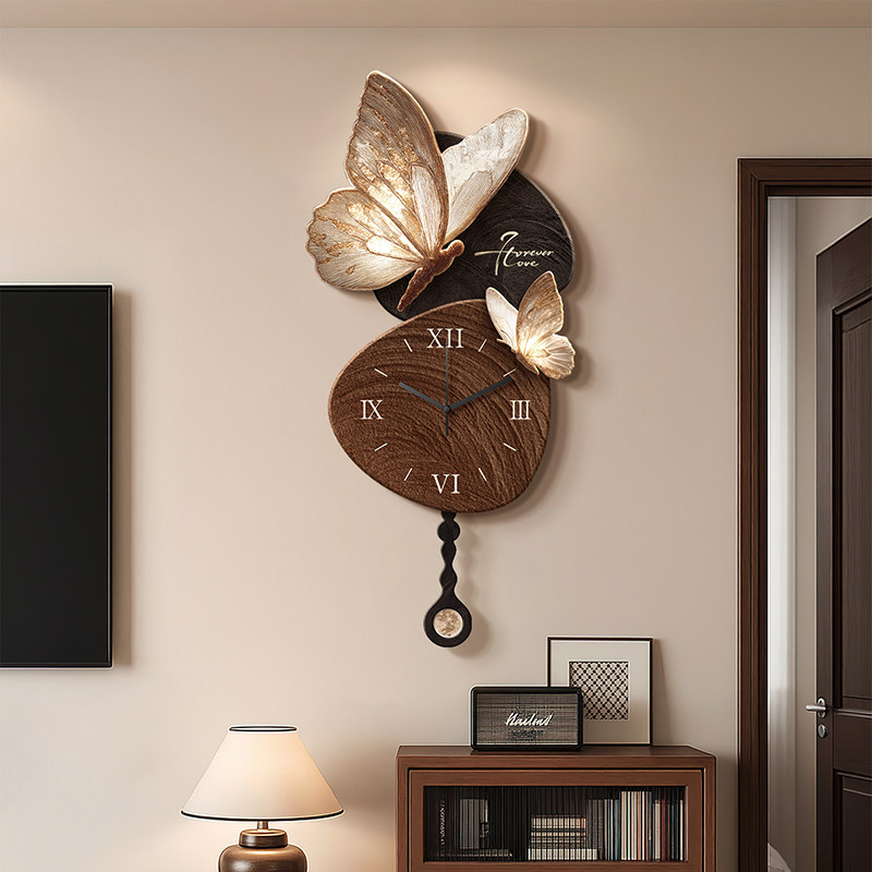 Lighting Home Decor Wall Clocks - Upgrade Nachtlampje Wandklok Houten Fashion Design