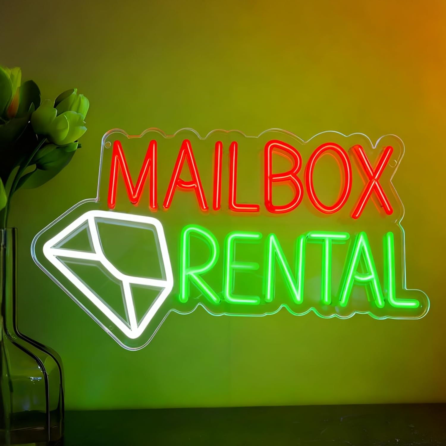 Lighting Decor Rentals - Brievenbusverhuur LED-neonbord USB zakelijke wandlamp voor