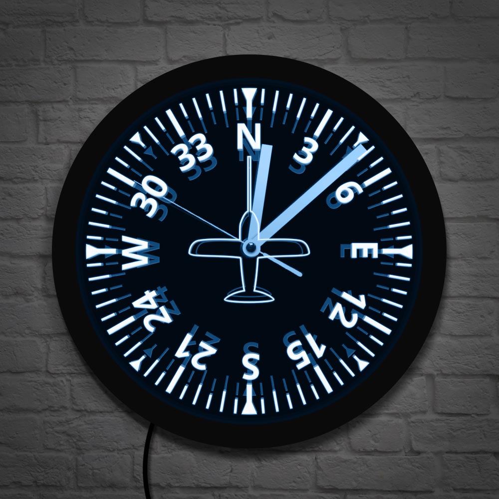 Lighting Home Decor Wall Clocks - Vliegtuigen Meters Cockpit Instrumenten Luchtvaart Led