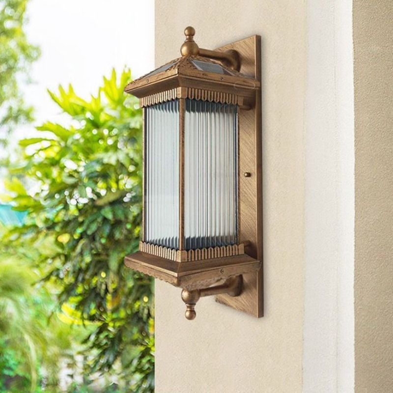 Lighting Metal Wall Decor - Chinese vintage metalen zonne-energie waterdichte LED