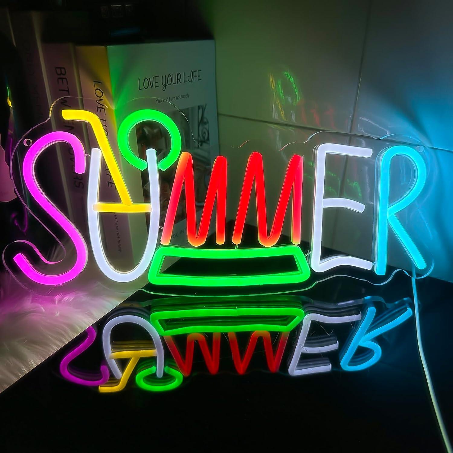Lighting Decor Rentals - Zomer neonreclame USB-aangedreven LED-verlichting voor kustrestaurant,