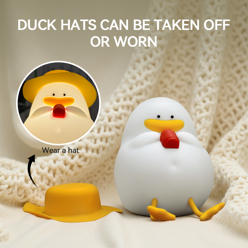 Decor Lighting & Decor Fires - Happy Duck-nachtlampje, bedlampje met aanraakbediening, oplaadbaar
