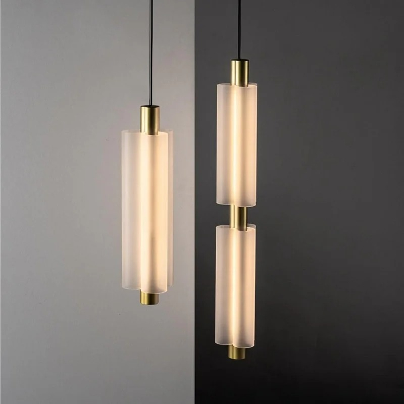 Lighting Metal Wall Decor - Moderne lange acryl hanglampen slaapkamer nachtkastje