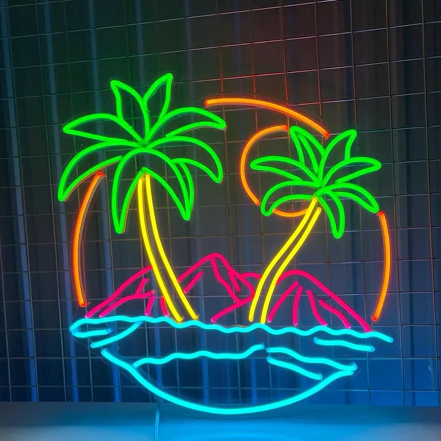 Tropische Palmboom LED Neon Li - Lighting Decor Rentals recensie en prijs