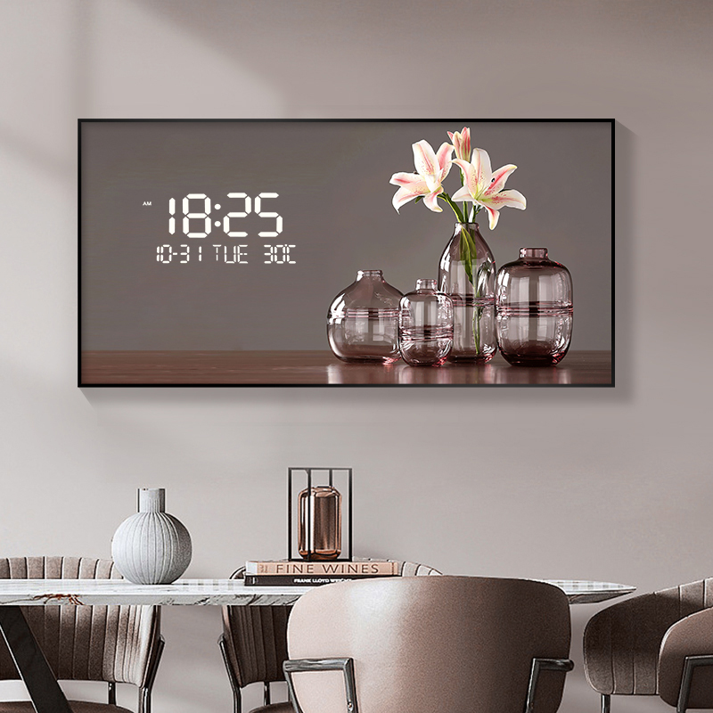 Groot Formaat Bloempatroon Dig - Lighting Home Decor Wall Clocks recensie en prijs