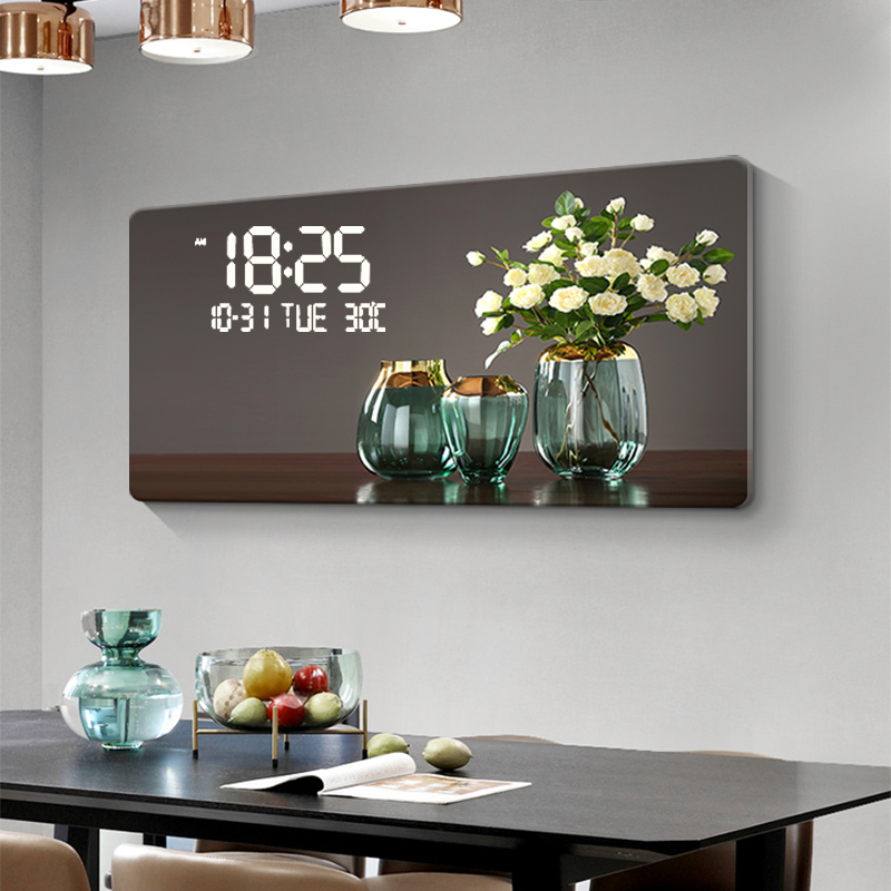 Groot Formaat Bloempatroon Dig - Lighting Home Decor Wall Clocks recensie en prijs