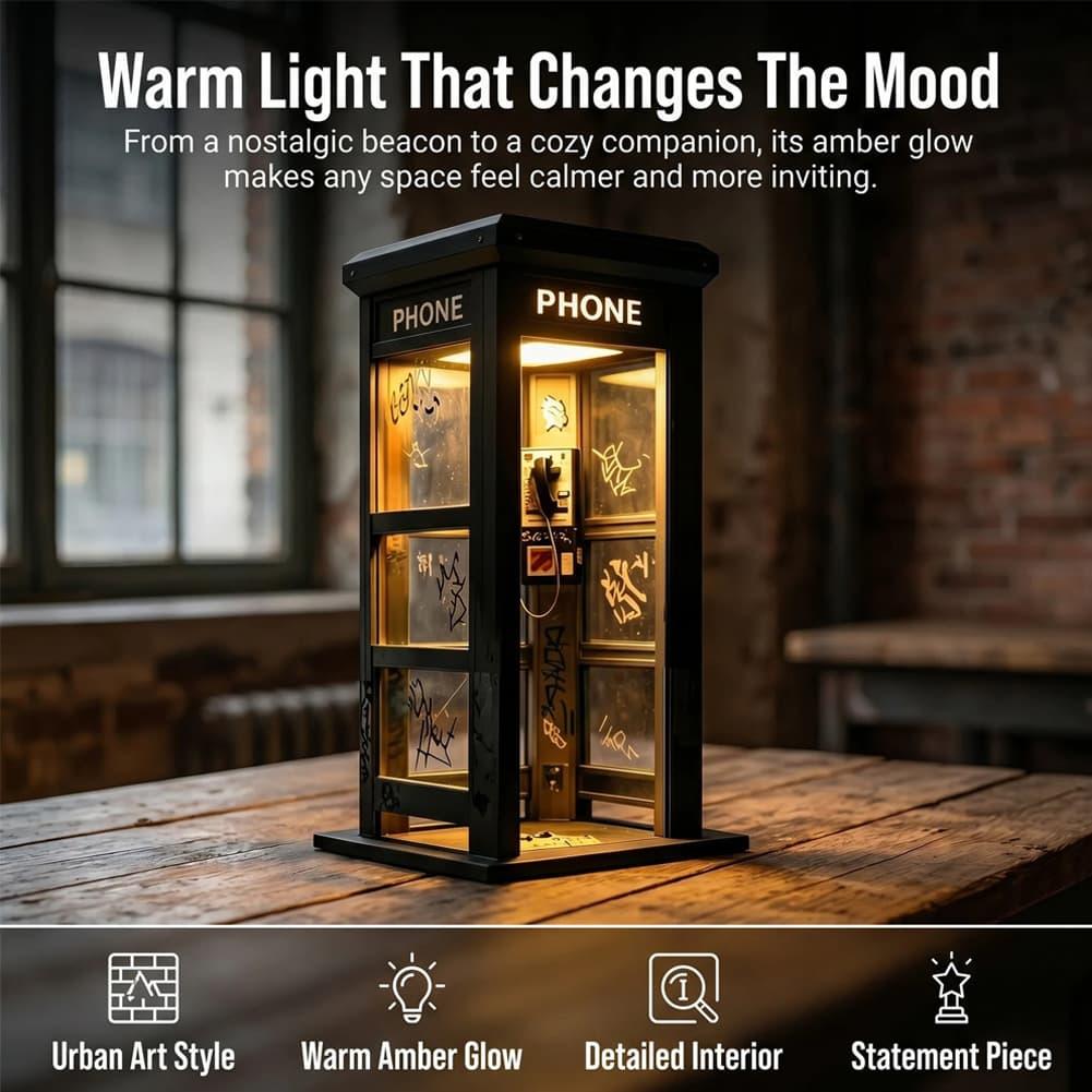 Retro Graffiti Telefooncel Taf - Lighting Table Decor recensie en prijs