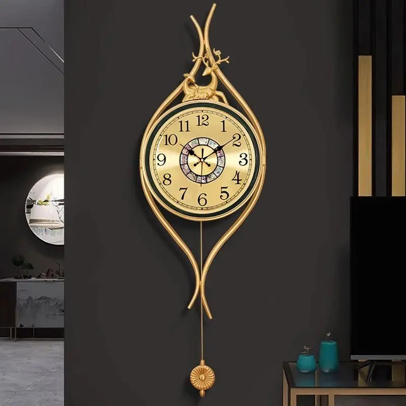 Europese stijl messing wandklo - Lighting Home Decor Wall Clocks recensie en prijs
