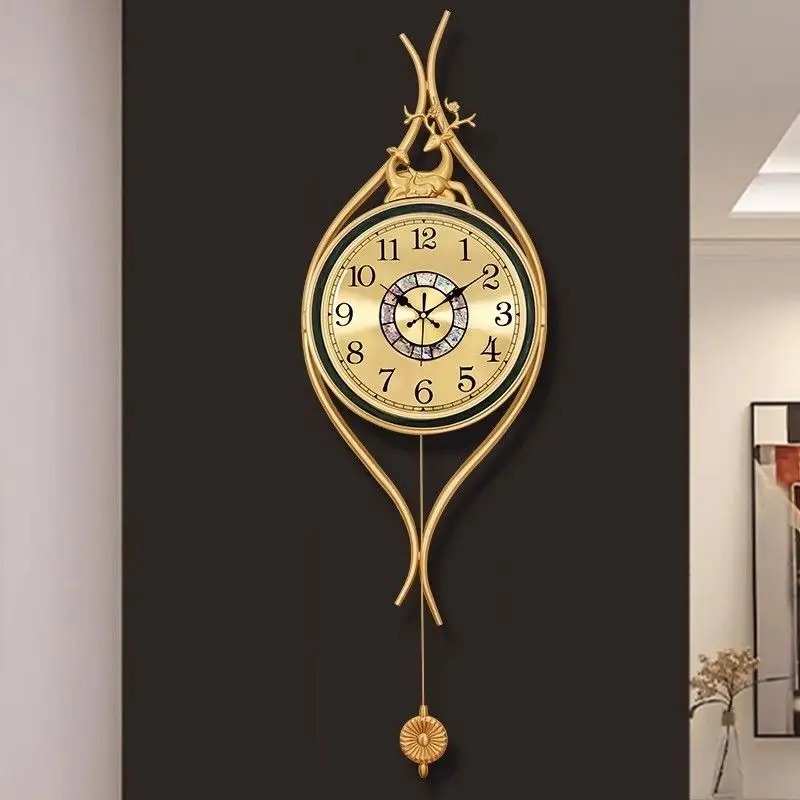 Europese stijl messing wandklo - Lighting Home Decor Wall Clocks recensie en prijs