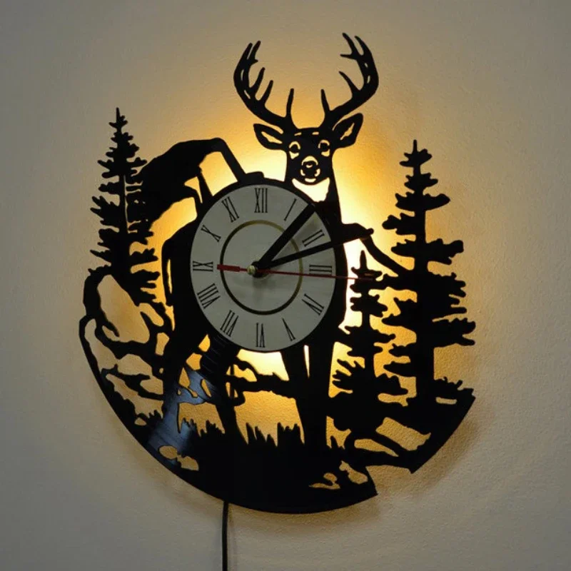 Bos Herten Vinyl Record Wandkl - Lighting Home Decor Wall Clocks recensie en prijs