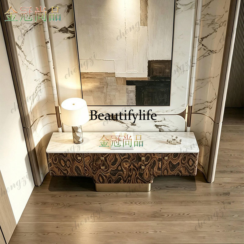 Lichte luxe entreekast, marmer - Decor Lighting & Decor Fires recensie en prijs