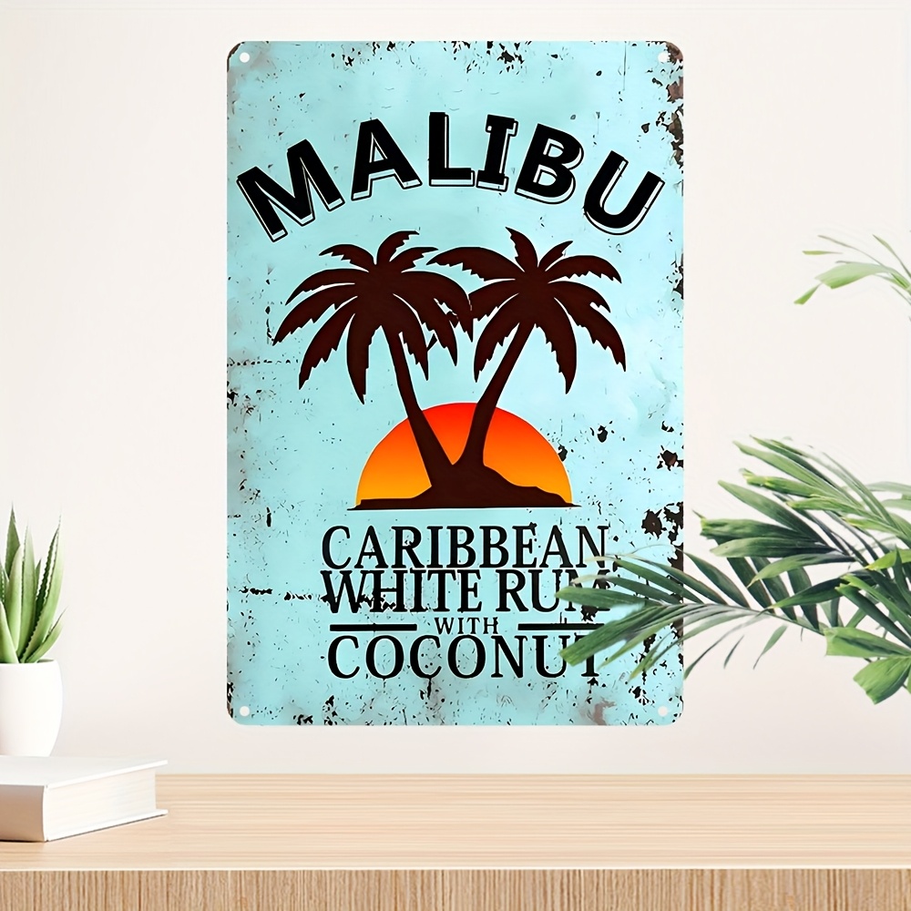 Vintage Malibu Coconut Rum Met - Lighting Metal Wall Decor recensie en prijs