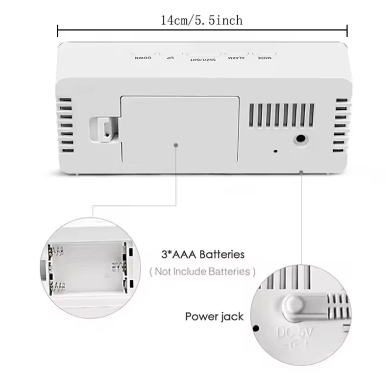1Pc Witte Digitale Klok LED Sp - Lighting Home Decor Wall Clocks recensie en prijs