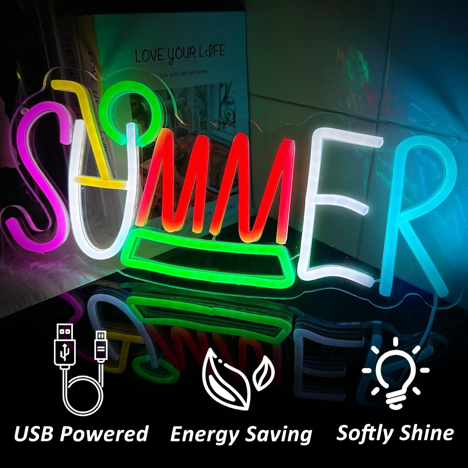 Zomer neonreclame USB-aangedre - Lighting Decor Rentals recensie en prijs